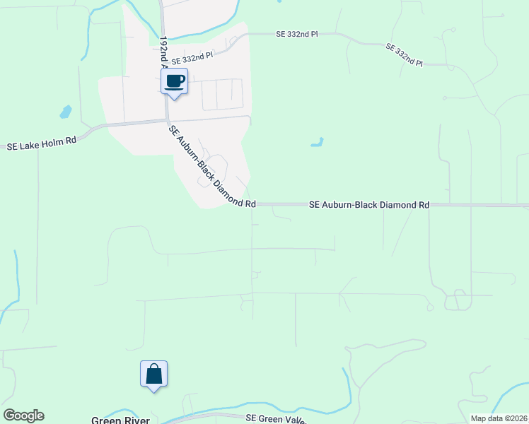 map of restaurants, bars, coffee shops, grocery stores, and more near 19615 Southeast Auburn-Black Diamond Road in Auburn