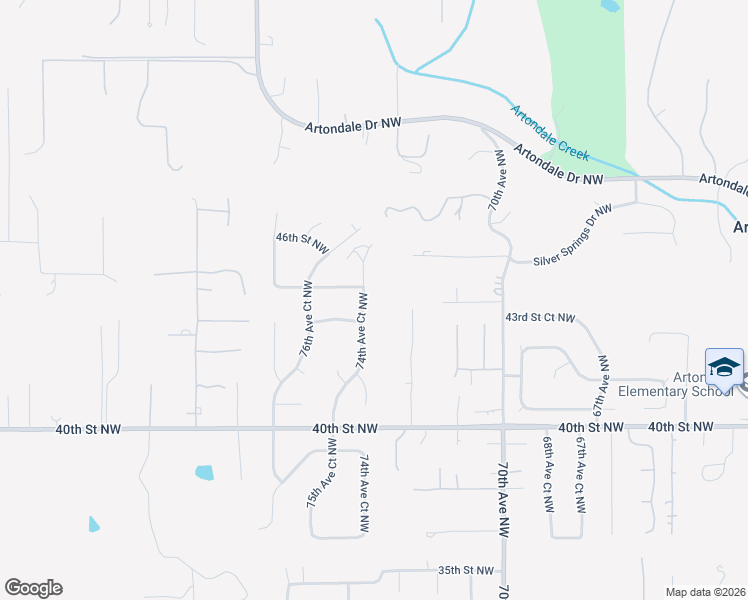 map of restaurants, bars, coffee shops, grocery stores, and more near 7303 44th Street Northwest in Gig Harbor