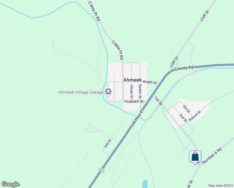 map of restaurants, bars, coffee shops, grocery stores, and more near 18-24 Bollman Street in Ahmeek