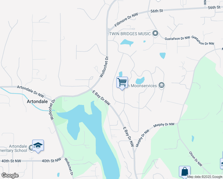 map of restaurants, bars, coffee shops, grocery stores, and more near 4712 Willow Lane Northwest in Gig Harbor