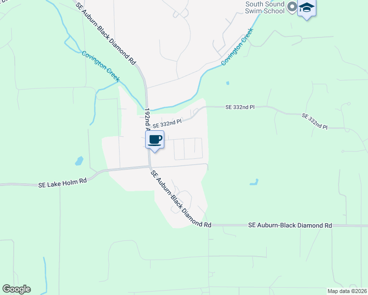 map of restaurants, bars, coffee shops, grocery stores, and more near 33422 192nd Avenue Southeast in Auburn