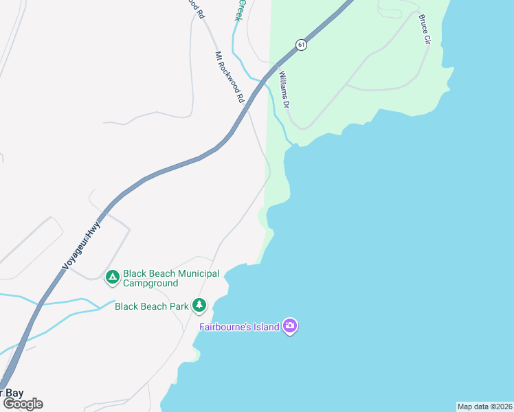 map of restaurants, bars, coffee shops, grocery stores, and more near 5277 East Lakeview Drive in Silver Bay