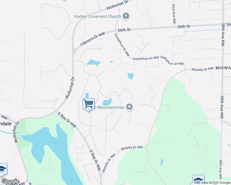 map of restaurants, bars, coffee shops, grocery stores, and more near 4801 East Maple Lane Circle Northwest in Gig Harbor