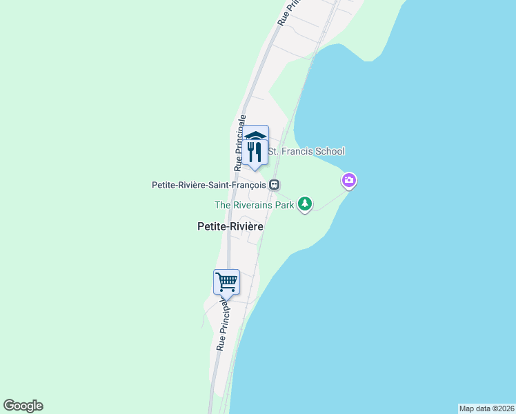 map of restaurants, bars, coffee shops, grocery stores, and more near 45 Chemin du Fleuve in Capitale-Nationale