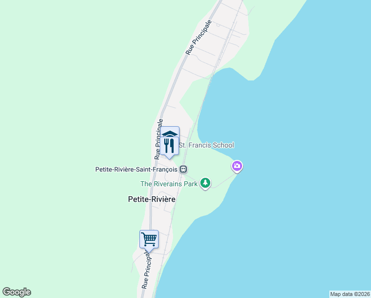 map of restaurants, bars, coffee shops, grocery stores, and more near 48 Chemin du Fleuve in Capitale-Nationale