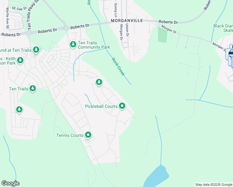 map of restaurants, bars, coffee shops, grocery stores, and more near 33138 Southeast Stevens Street in Black Diamond