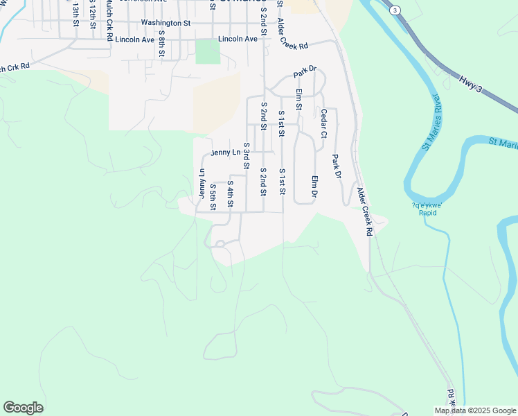 map of restaurants, bars, coffee shops, grocery stores, and more near 120 South 2nd Street in Saint Maries
