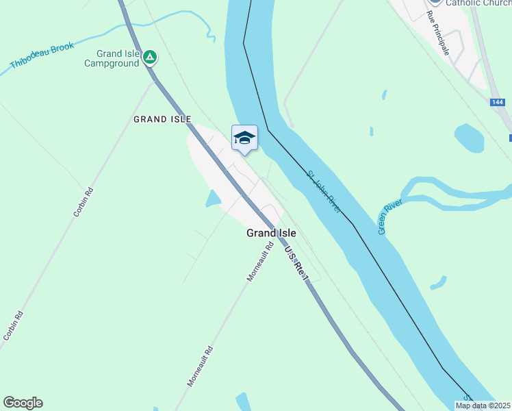 map of restaurants, bars, coffee shops, grocery stores, and more near 9 Traverse Street in Grand Isle