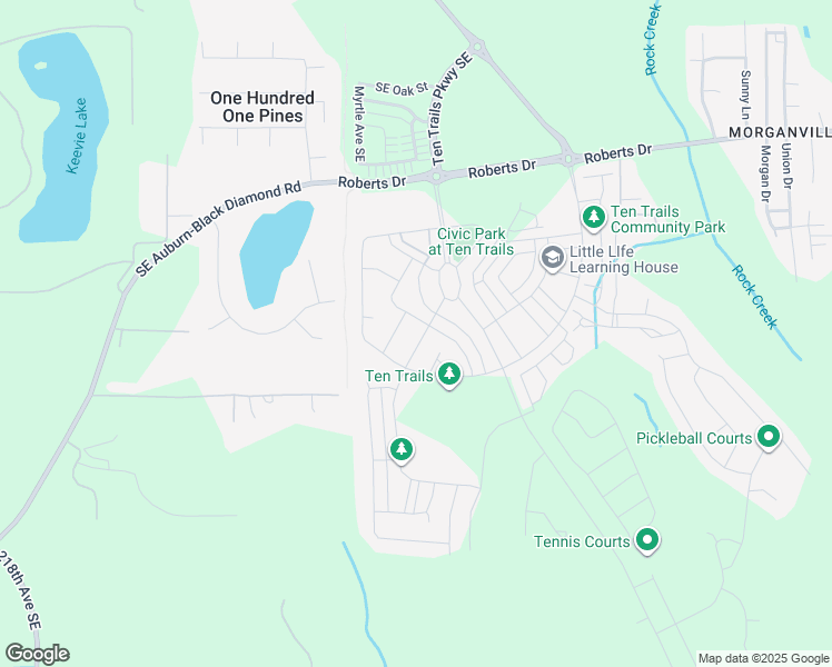 map of restaurants, bars, coffee shops, grocery stores, and more near 33295 Evergreen Avenue Southeast in Black Diamond