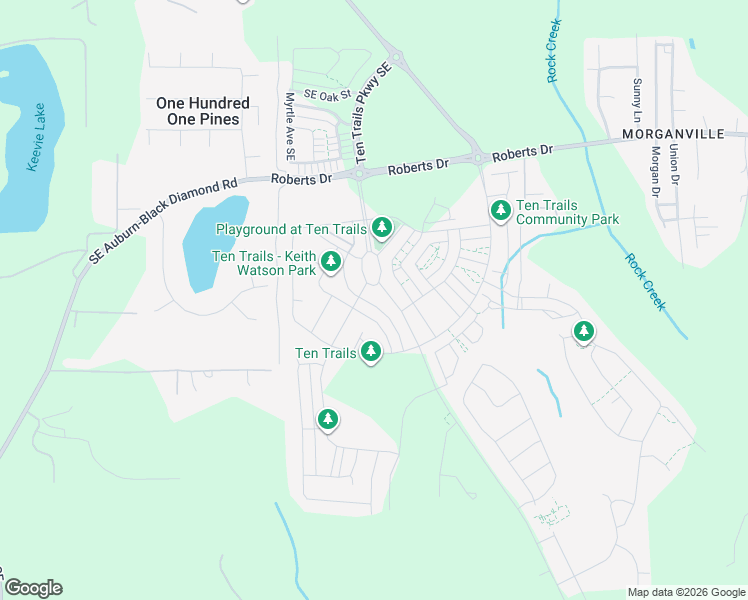 map of restaurants, bars, coffee shops, grocery stores, and more near 32879 Ten Trails Parkway in Black Diamond