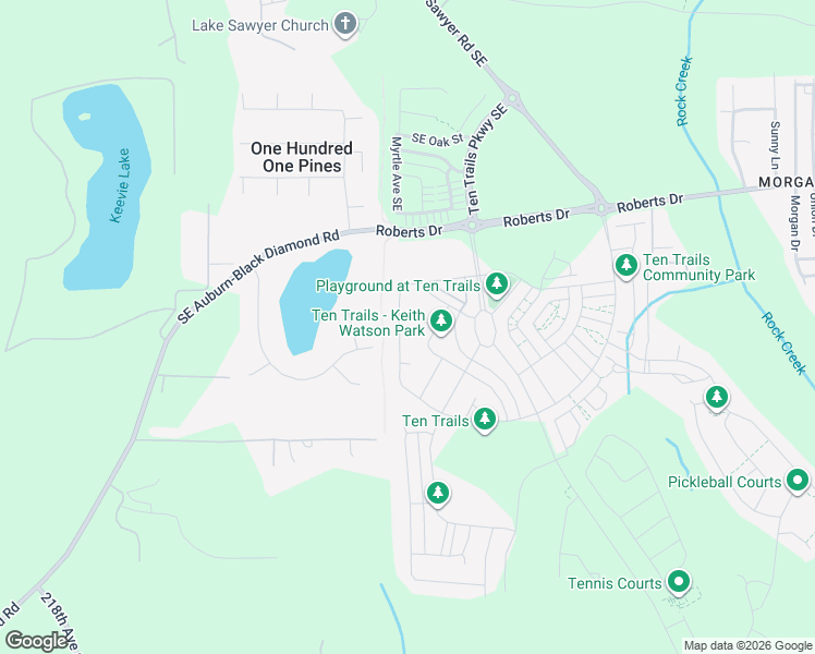 map of restaurants, bars, coffee shops, grocery stores, and more near 32773 Ten Trails Parkway in Black Diamond