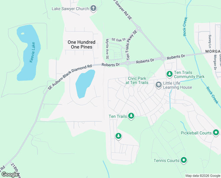 map of restaurants, bars, coffee shops, grocery stores, and more near 32773 Ten Trails Parkway in Black Diamond