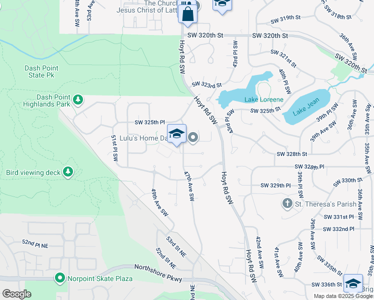map of restaurants, bars, coffee shops, grocery stores, and more near 4626 SW 327th Pl in Federal Way