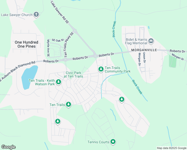map of restaurants, bars, coffee shops, grocery stores, and more near 32607 Willow Avenue Southeast in Black Diamond