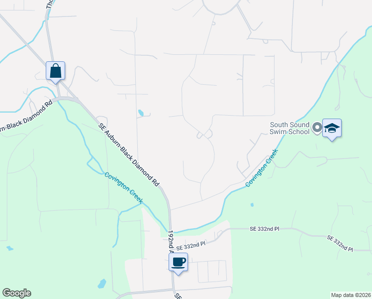 map of restaurants, bars, coffee shops, grocery stores, and more near 32433 194th Avenue Southeast in Kent