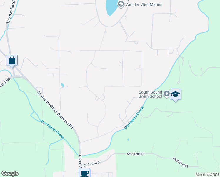 map of restaurants, bars, coffee shops, grocery stores, and more near 19530 Southeast 324th Street in Kent