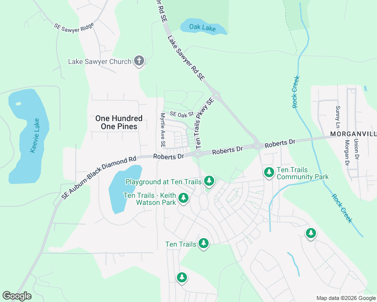 map of restaurants, bars, coffee shops, grocery stores, and more near Southeast Auburn-Black Diamond Road in Kent
