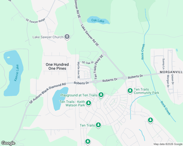 map of restaurants, bars, coffee shops, grocery stores, and more near Southeast Auburn-Black Diamond Road in Kent
