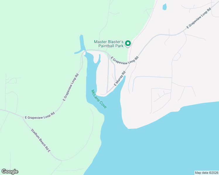 map of restaurants, bars, coffee shops, grocery stores, and more near 232 East Murray Road in Allyn-Grapeview