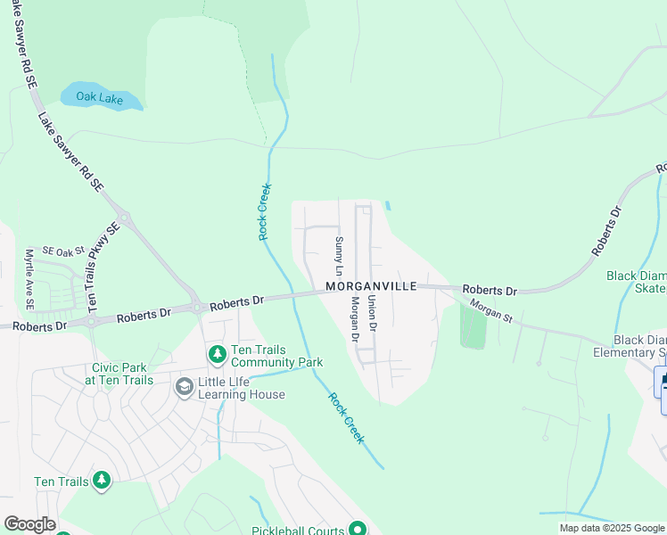map of restaurants, bars, coffee shops, grocery stores, and more near 32209 Sunny Lane in Black Diamond