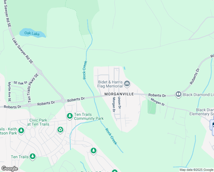 map of restaurants, bars, coffee shops, grocery stores, and more near 32209 Sunny Lane in Black Diamond