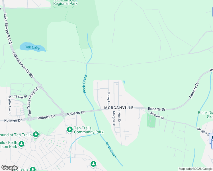 map of restaurants, bars, coffee shops, grocery stores, and more near 32113 Sunny Lane in Black Diamond