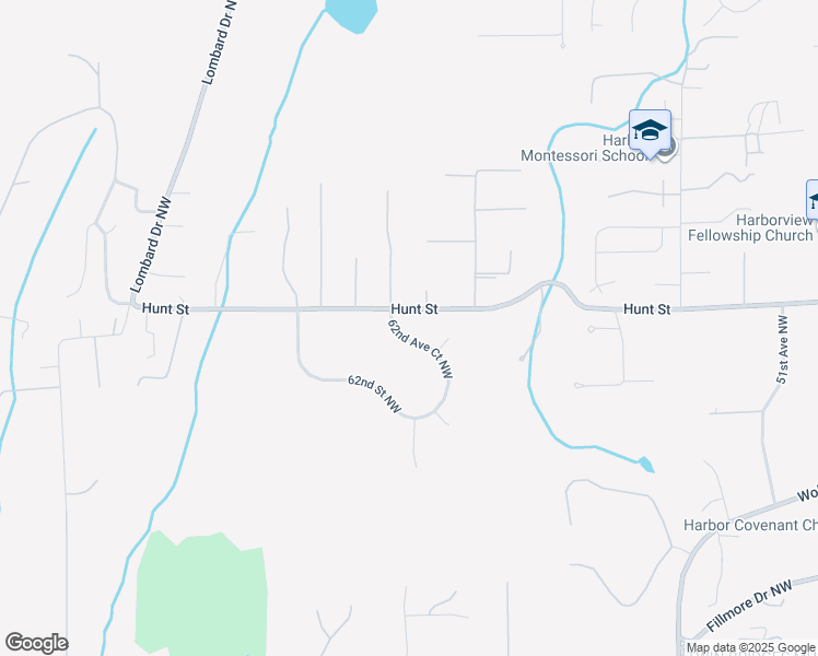map of restaurants, bars, coffee shops, grocery stores, and more near 6107 63rd Street Court Northwest in Gig Harbor