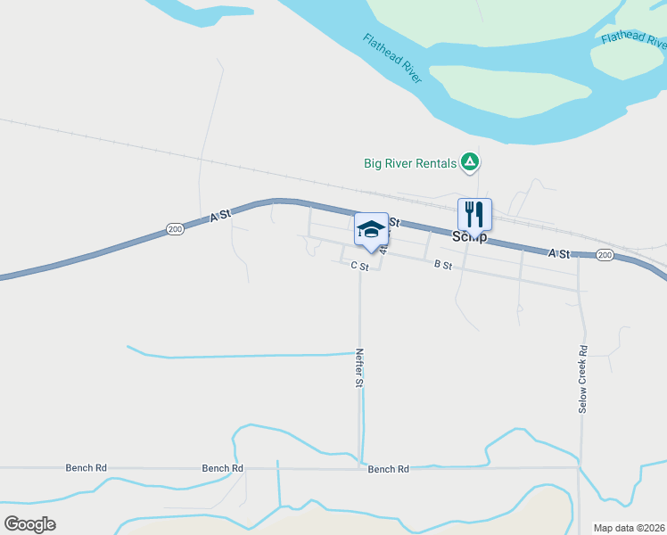 map of restaurants, bars, coffee shops, grocery stores, and more near B Street in Dixon