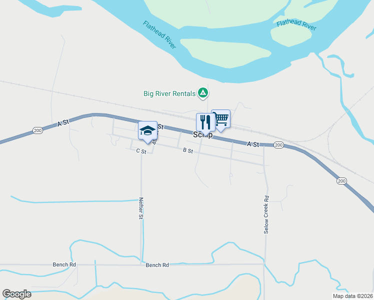 map of restaurants, bars, coffee shops, grocery stores, and more near B Street in Dixon