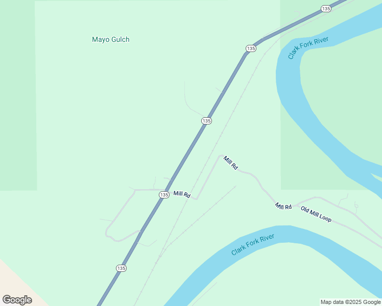 map of restaurants, bars, coffee shops, grocery stores, and more near 1633 Montana 135 in Saint Regis