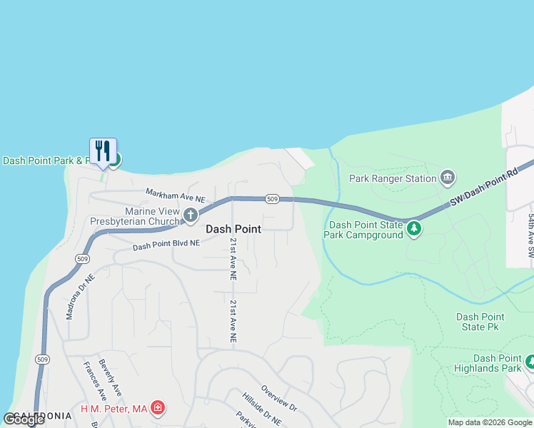 map of restaurants, bars, coffee shops, grocery stores, and more near 2211 Dogwood Street Northeast in Tacoma