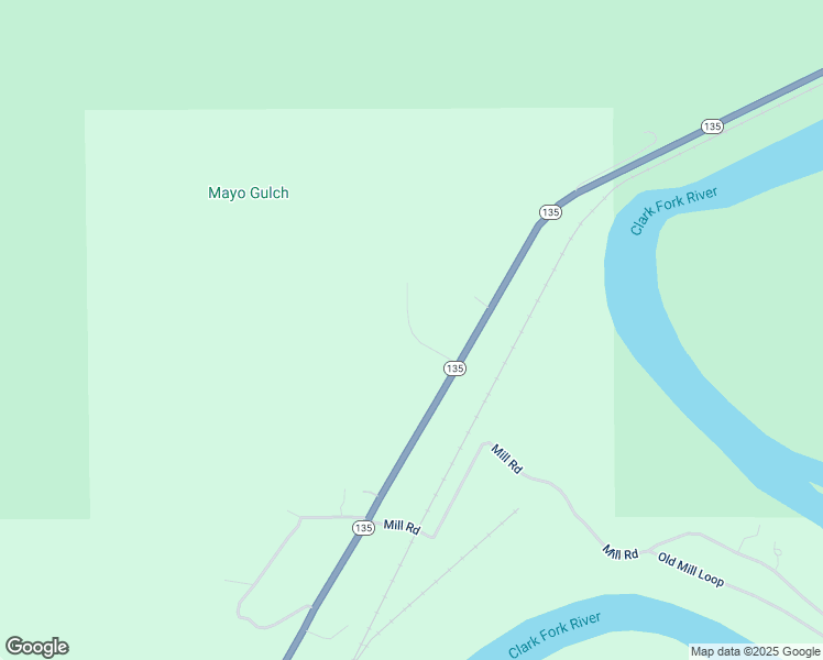 map of restaurants, bars, coffee shops, grocery stores, and more near Mago Gulch Road in Mineral County