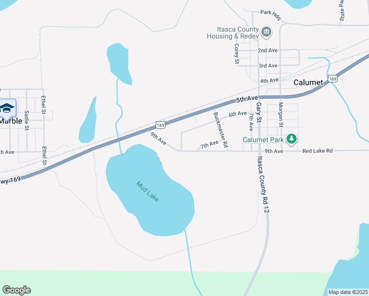 map of restaurants, bars, coffee shops, grocery stores, and more near 900 9th Avenue in Calumet