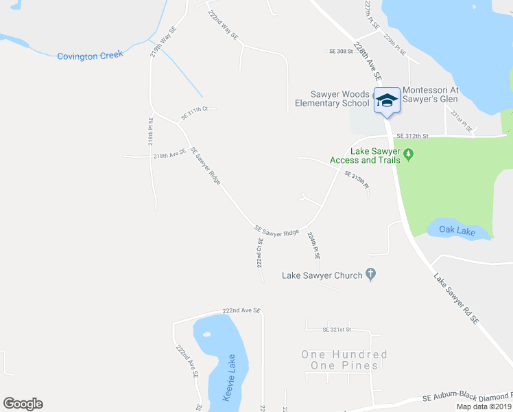 map of restaurants, bars, coffee shops, grocery stores, and more near 22118 Southeast Sawyer Ridge Way in Black Diamond
