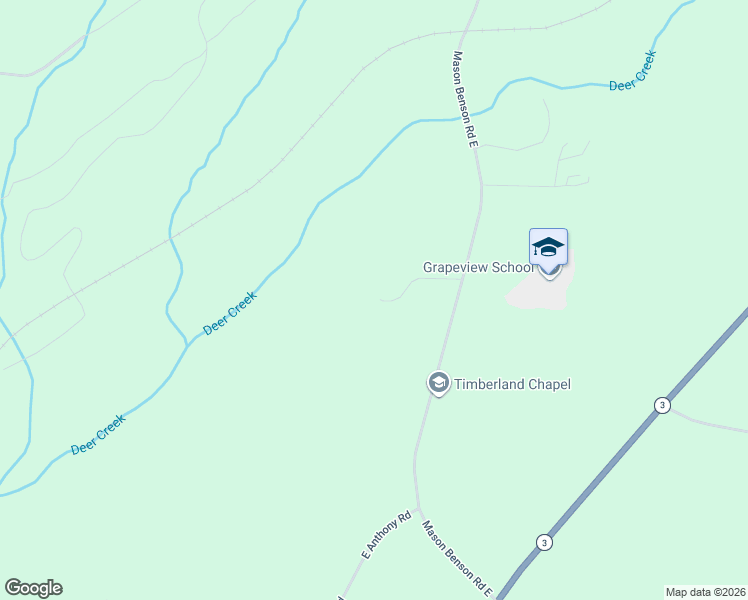 map of restaurants, bars, coffee shops, grocery stores, and more near 751 Mason Benson Road East in Grapeview