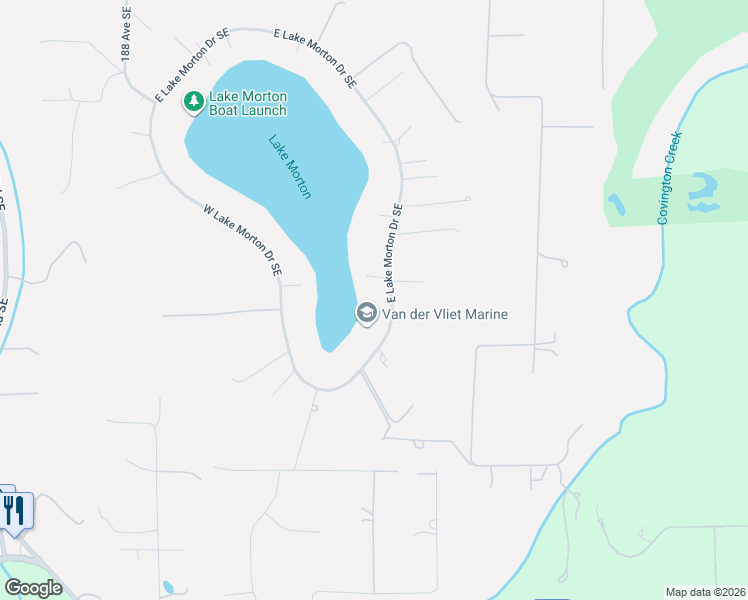 map of restaurants, bars, coffee shops, grocery stores, and more near 31259 East Lake Morton Drive Southeast in Kent