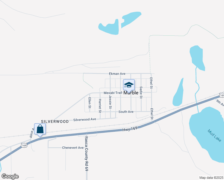 map of restaurants, bars, coffee shops, grocery stores, and more near 407 Alice Avenue in Marble