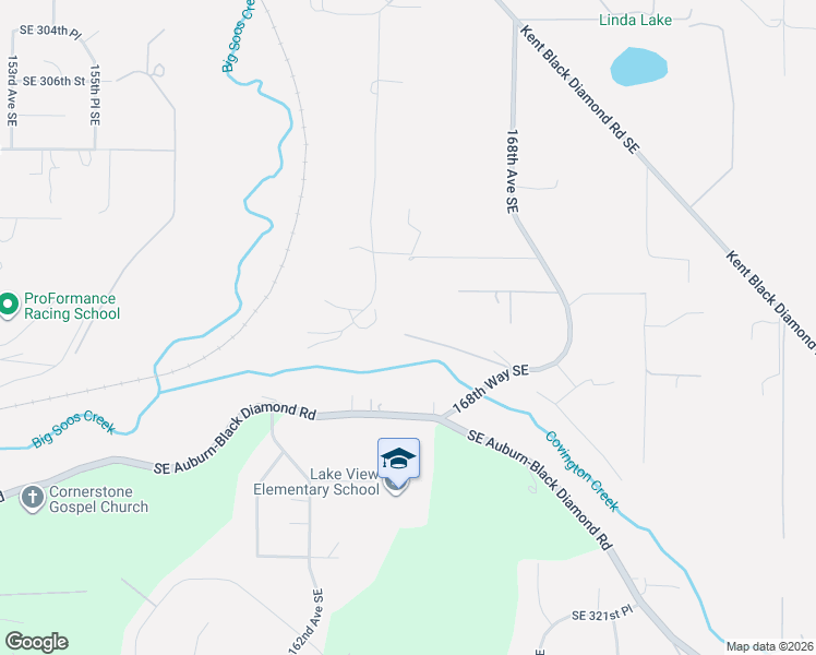 map of restaurants, bars, coffee shops, grocery stores, and more near 16519 Southeast 314th Street in Auburn