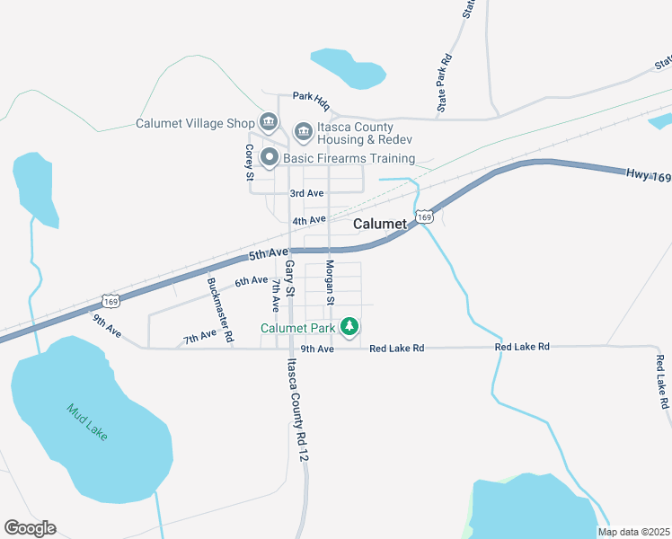map of restaurants, bars, coffee shops, grocery stores, and more near 550 5th Avenue in Calumet