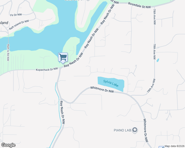 map of restaurants, bars, coffee shops, grocery stores, and more near 8607 71st Street Northwest in Gig Harbor