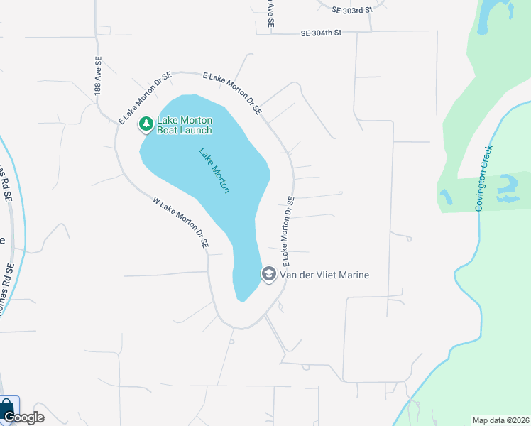 map of restaurants, bars, coffee shops, grocery stores, and more near 31207 East Lake Morton Drive Southeast in Kent