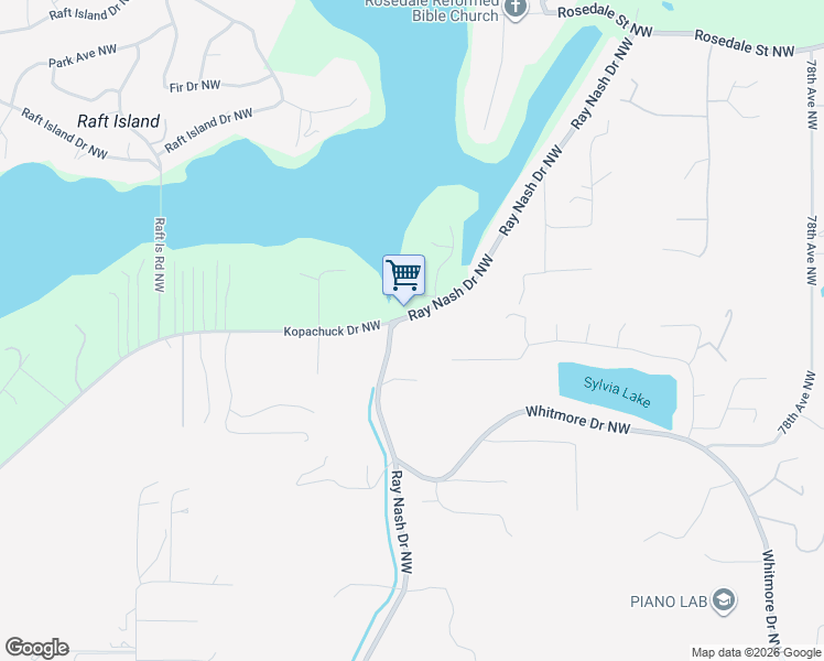 map of restaurants, bars, coffee shops, grocery stores, and more near 7111 Ray Nash Drive Northwest in Gig Harbor