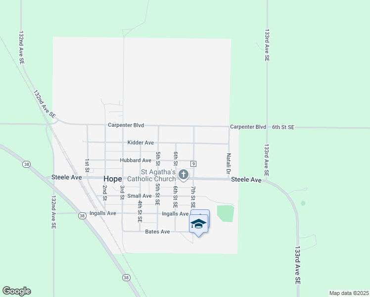 map of restaurants, bars, coffee shops, grocery stores, and more near 509 Hubbard Avenue in Hope