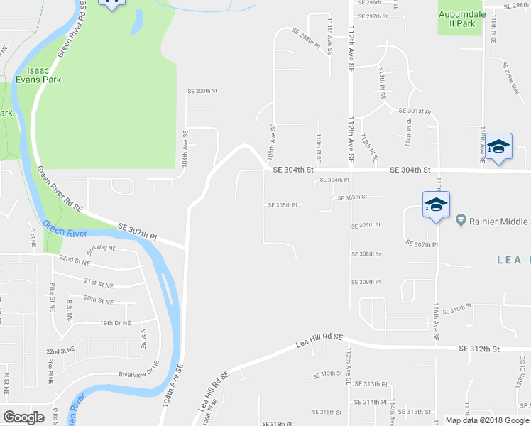 map of restaurants, bars, coffee shops, grocery stores, and more near 30606 108th Avenue Southeast in Auburn