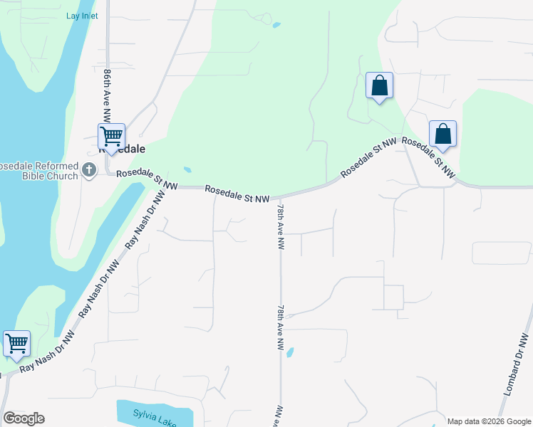 map of restaurants, bars, coffee shops, grocery stores, and more near 7828 78th Avenue Northwest in Gig Harbor