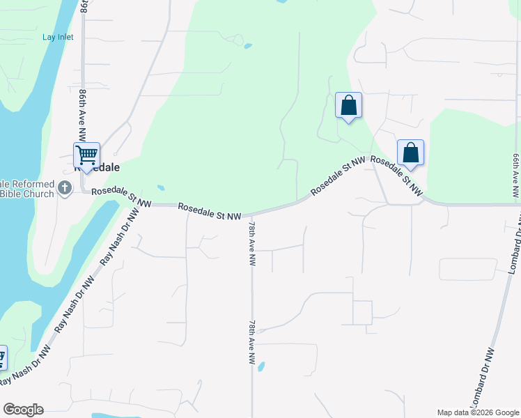 map of restaurants, bars, coffee shops, grocery stores, and more near 7828 78th Avenue Northwest in Gig Harbor