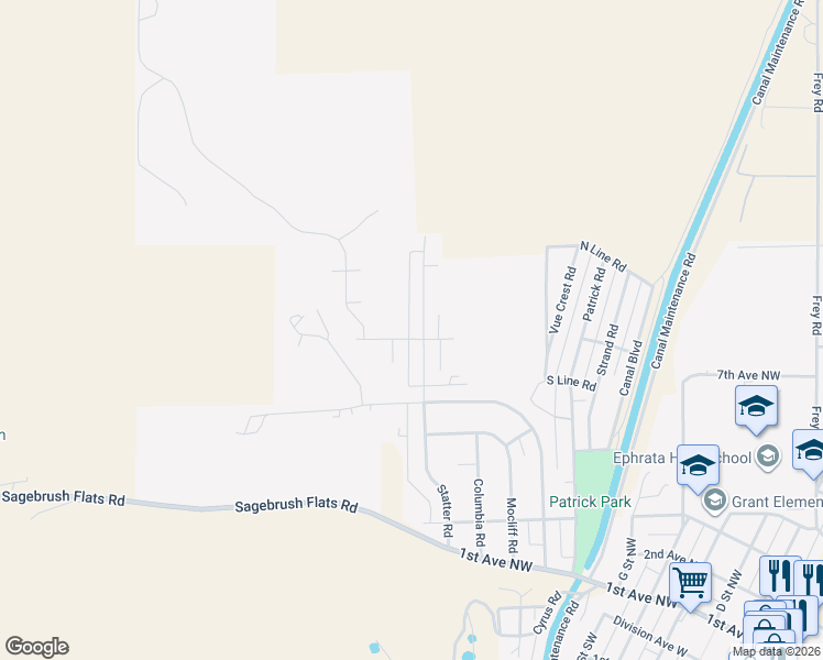 map of restaurants, bars, coffee shops, grocery stores, and more near 451 Statter Road in Ephrata