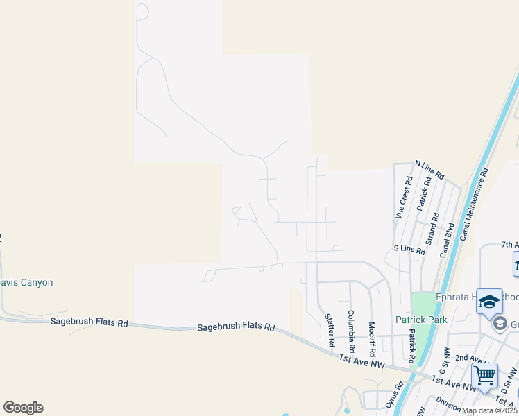 map of restaurants, bars, coffee shops, grocery stores, and more near 470 Jaffa Court in Ephrata