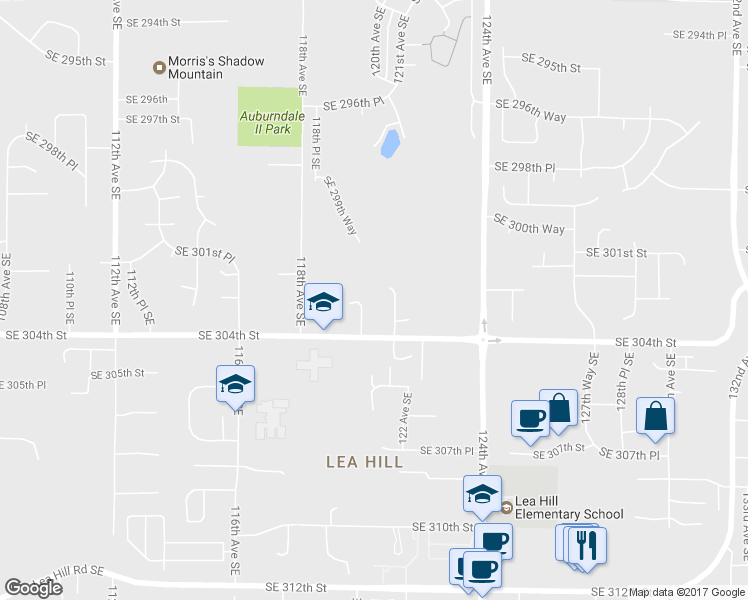 map of restaurants, bars, coffee shops, grocery stores, and more near 30328 120th Avenue Southeast in Auburn