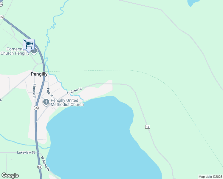 map of restaurants, bars, coffee shops, grocery stores, and more near 31469 East Shore Drive in Pengilly